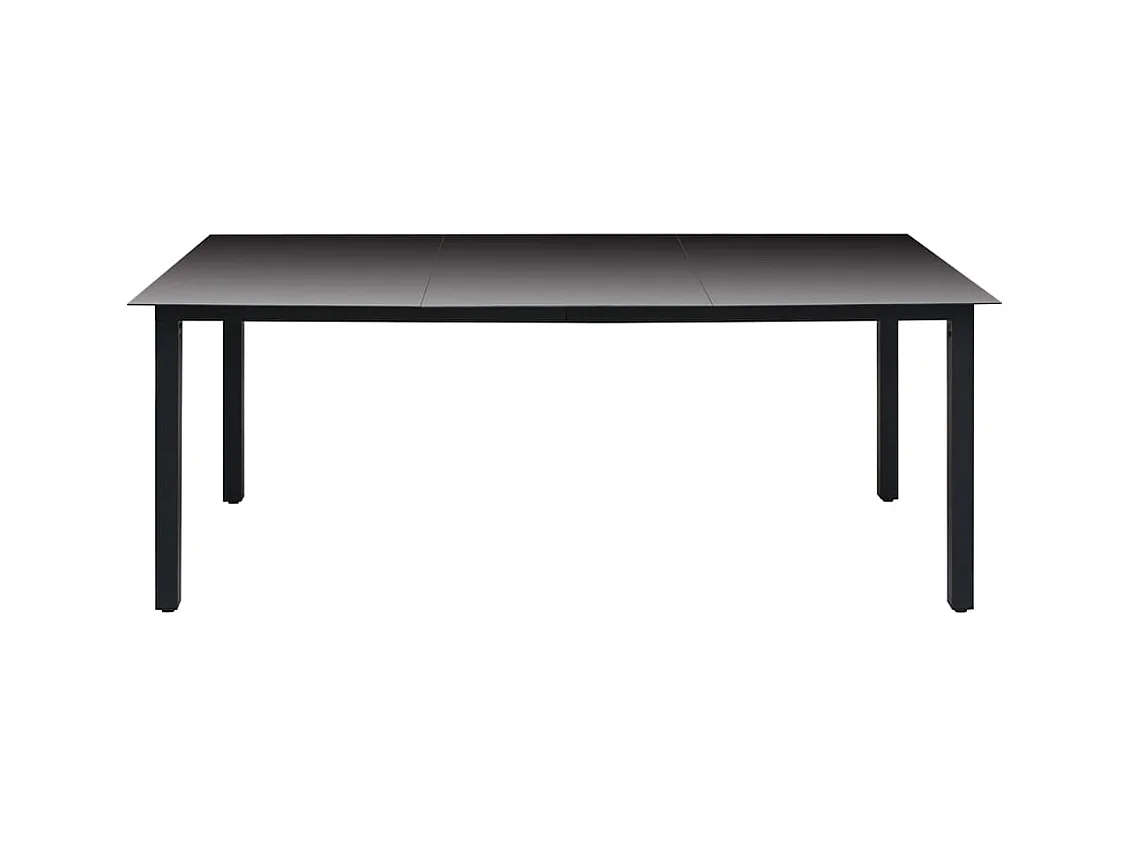 Rick Mason  Juego de comedor para jardín 7 piezas negro