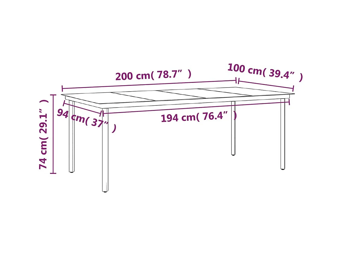Eliseo  Ensemble à manger de jardin coussins 7pcs Gris et noir