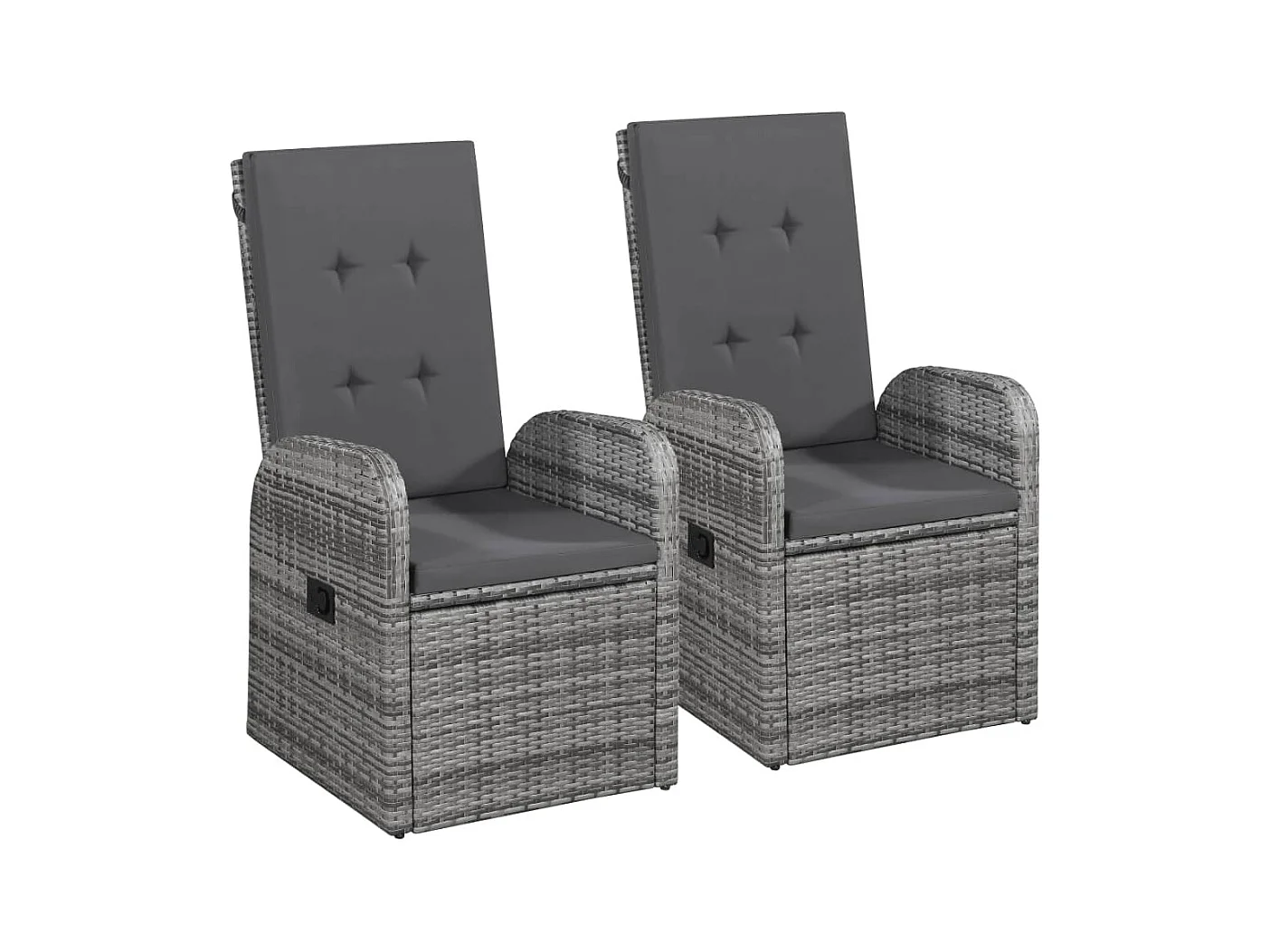 Batur  Ensemble à manger de jardin avec coussins 5 pcs Gris