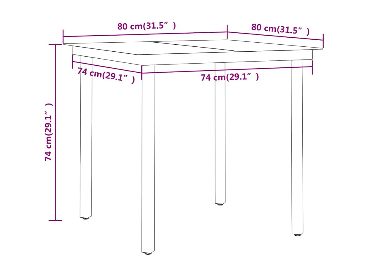 Batur  Ensemble à manger de jardin avec coussins 5 pcs Gris