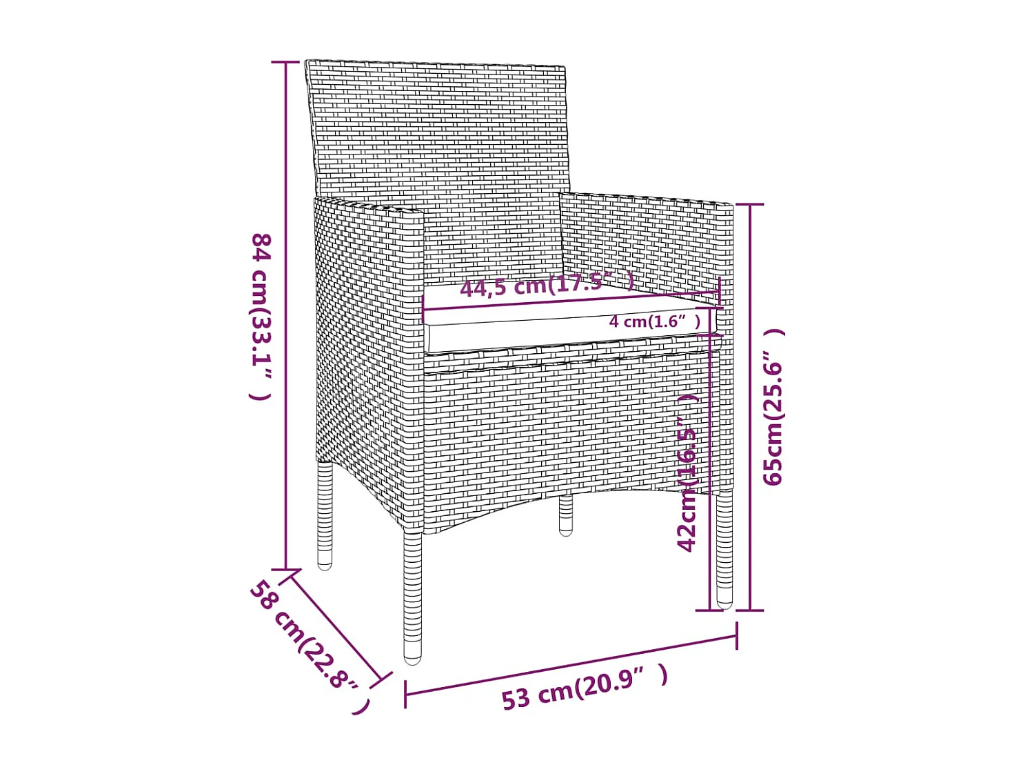Crosshaven  5-delige Tuinset poly rattan bruin