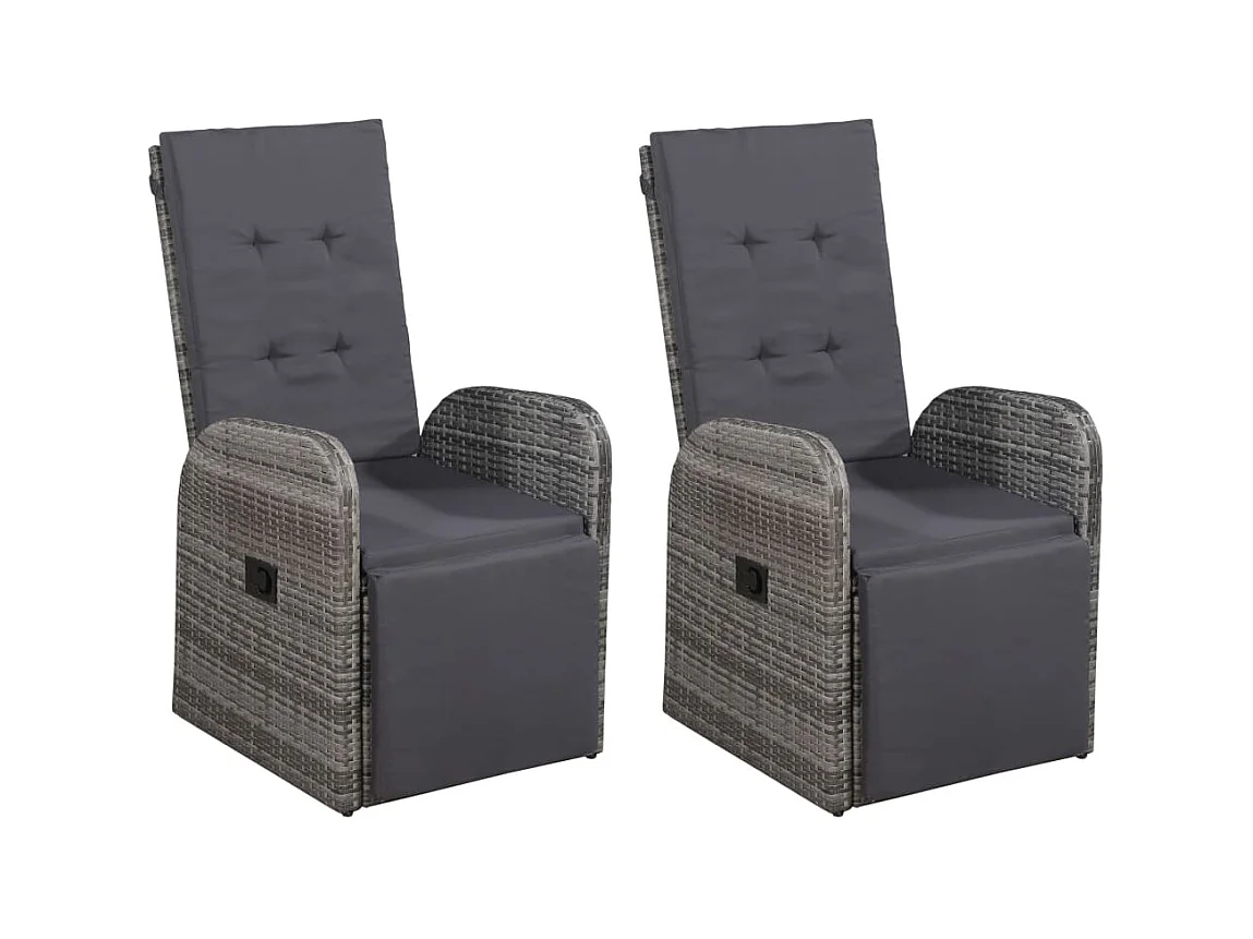 Jean-René-Louis  Ensemble à manger de jardin 5 pcs Gris