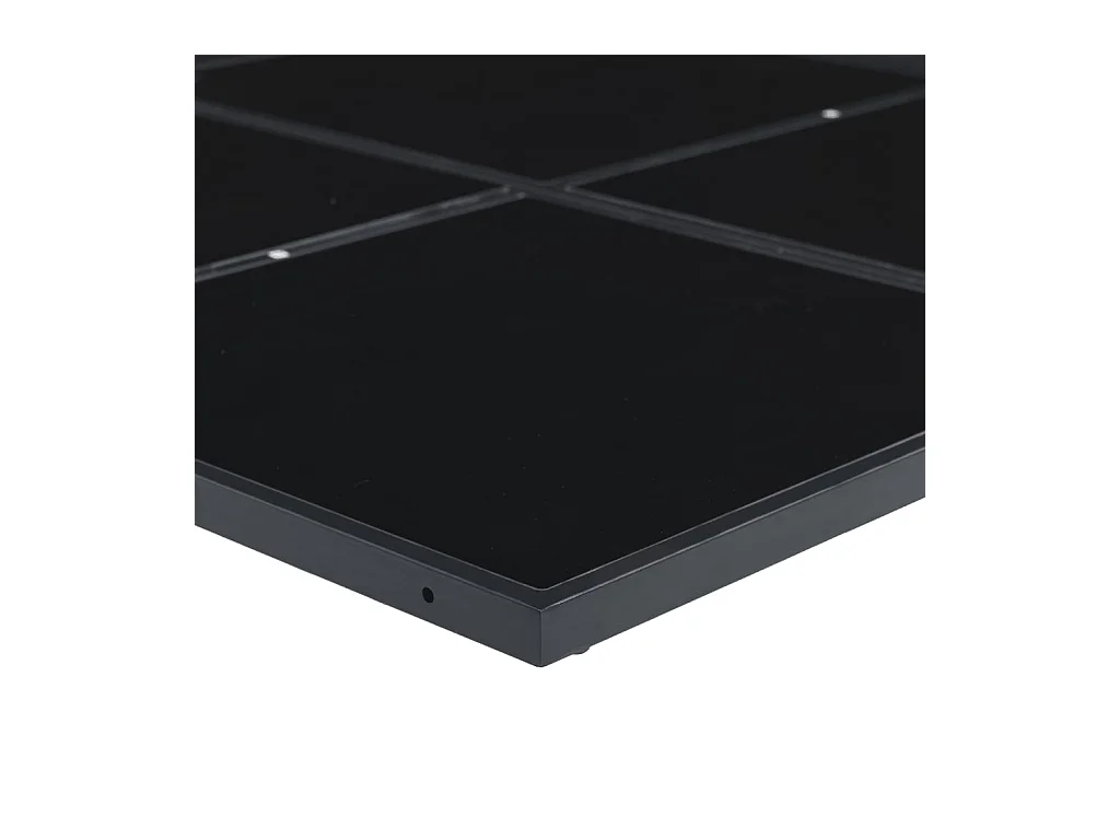 Quintus  Set de comedor de jardín 9 pzas y cojines ratán sintético negro