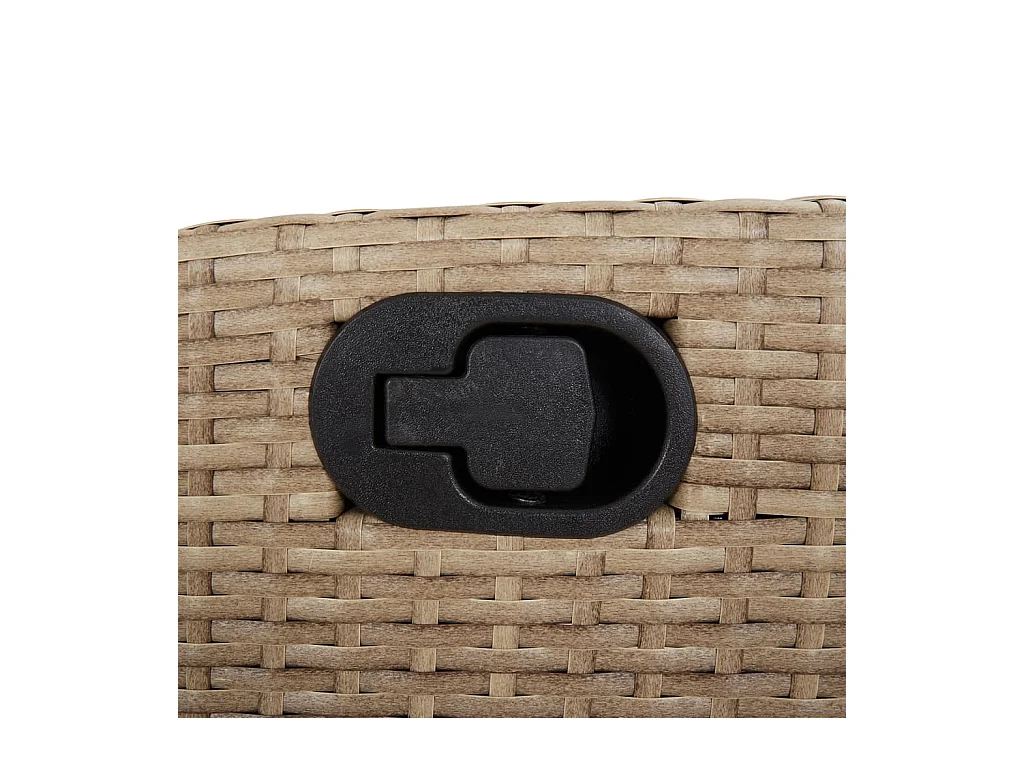 Emory  7-delige Tuinset met kussens poly rattan gemengd beige