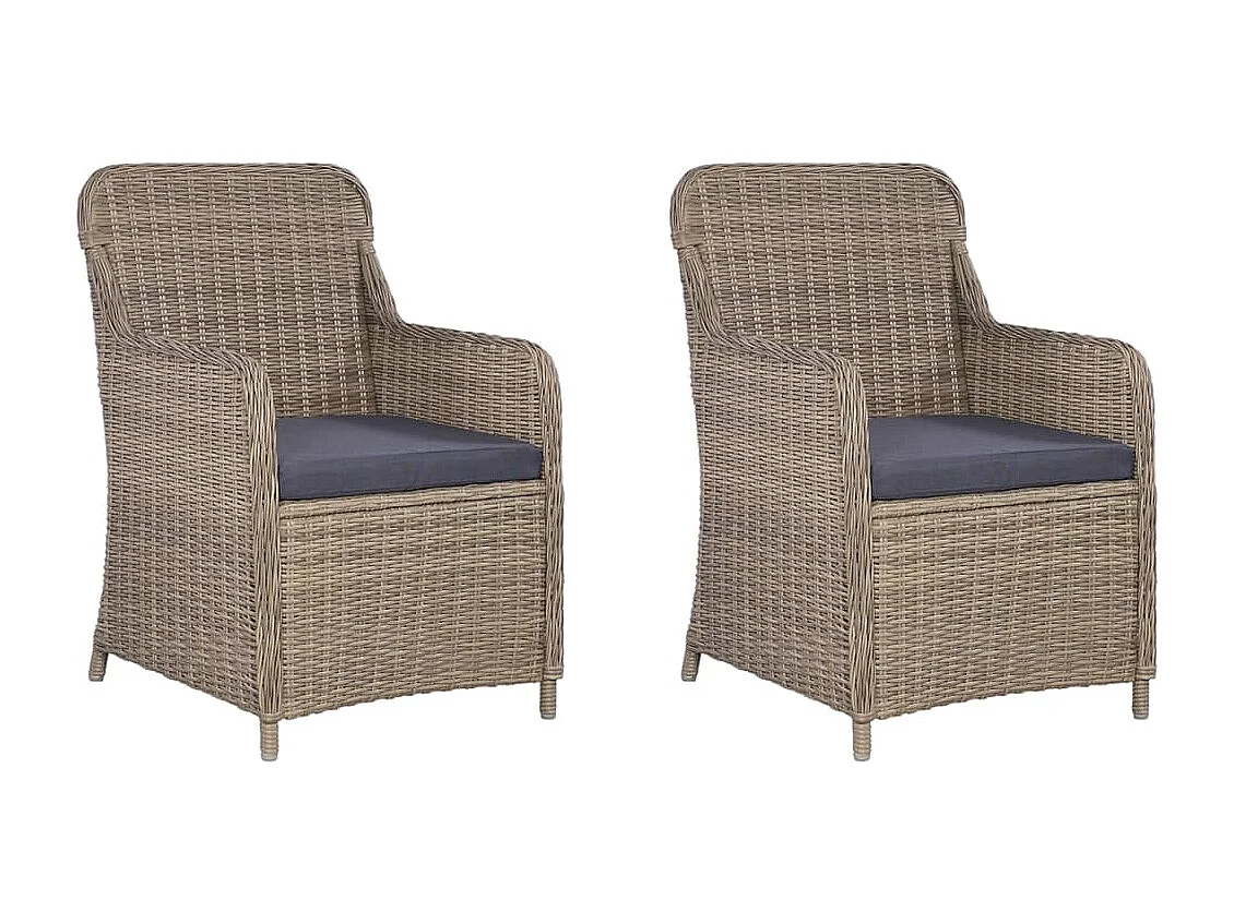 Gorrin  Ensemble à manger de jardin 3 pcs Marron