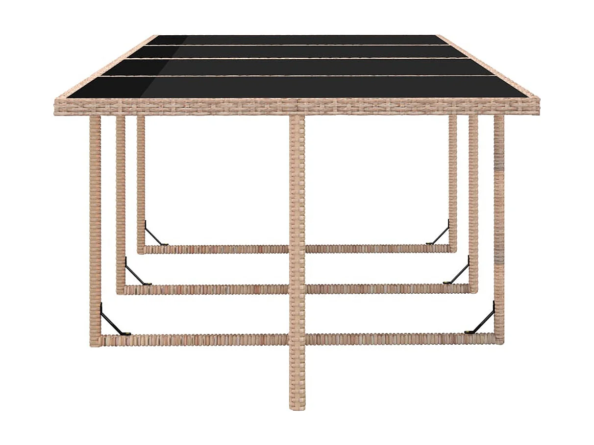 Myral  Ensemble à manger d’extérieur et coussins 13 pcs Résine tressée