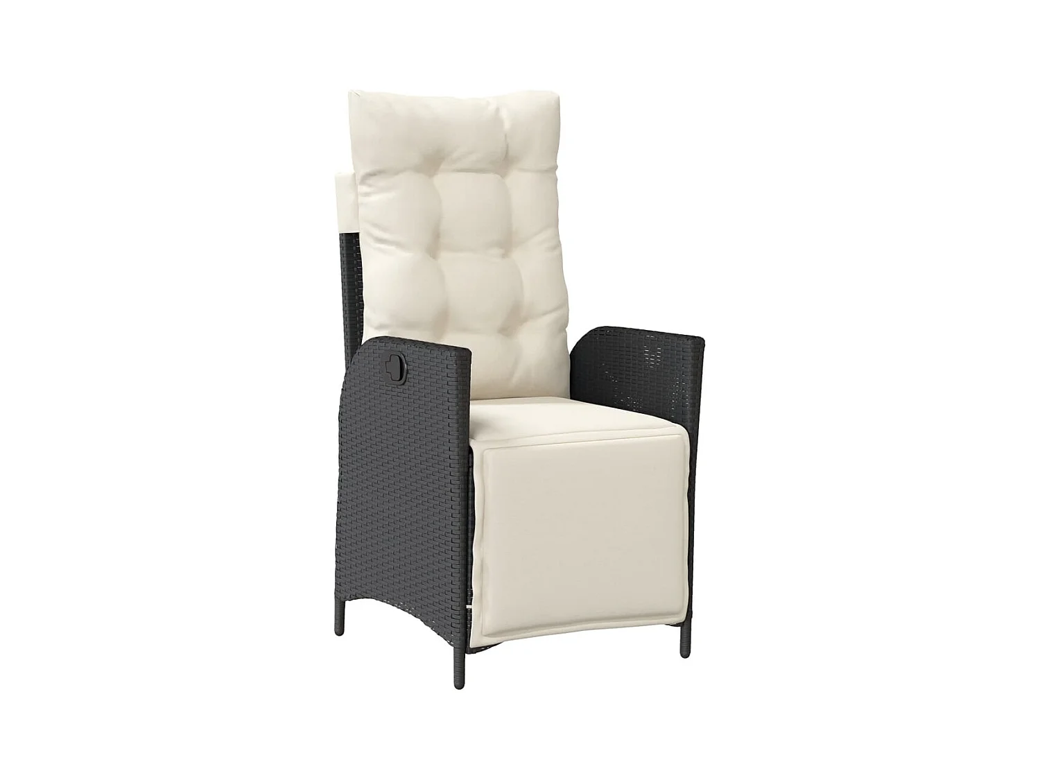 Chris David  5-delige Tuinset met kussens poly rattan zwart