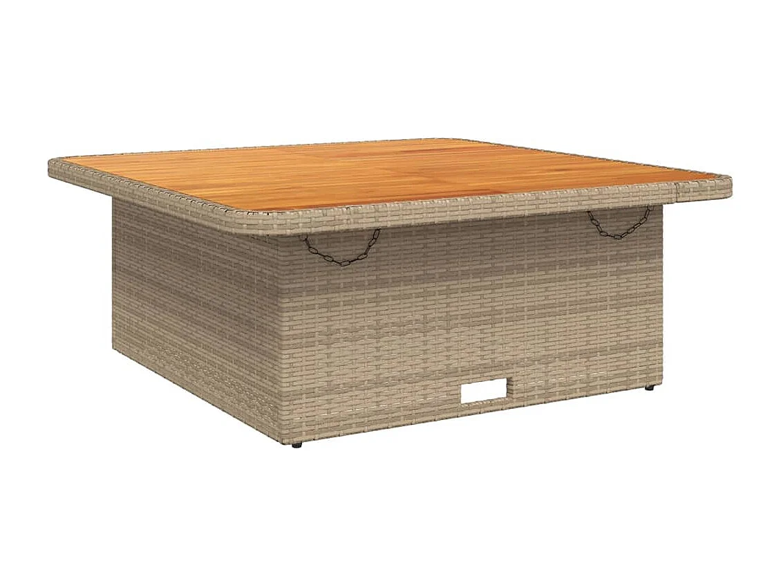 Coleville  Ensemble à manger de jardin avec coussins 5pcs Beige poly rotin