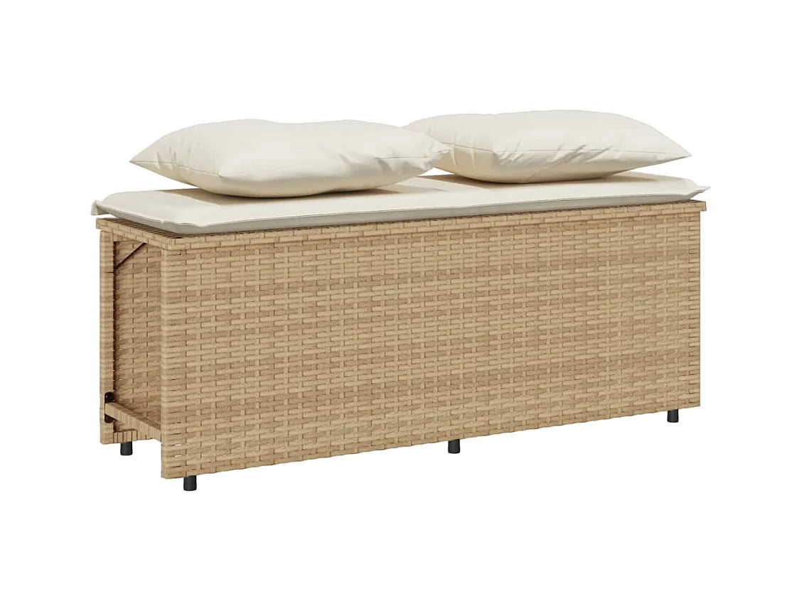 Zizo  Set comedor de jardín 3 pzas con cojines ratán sintético beige