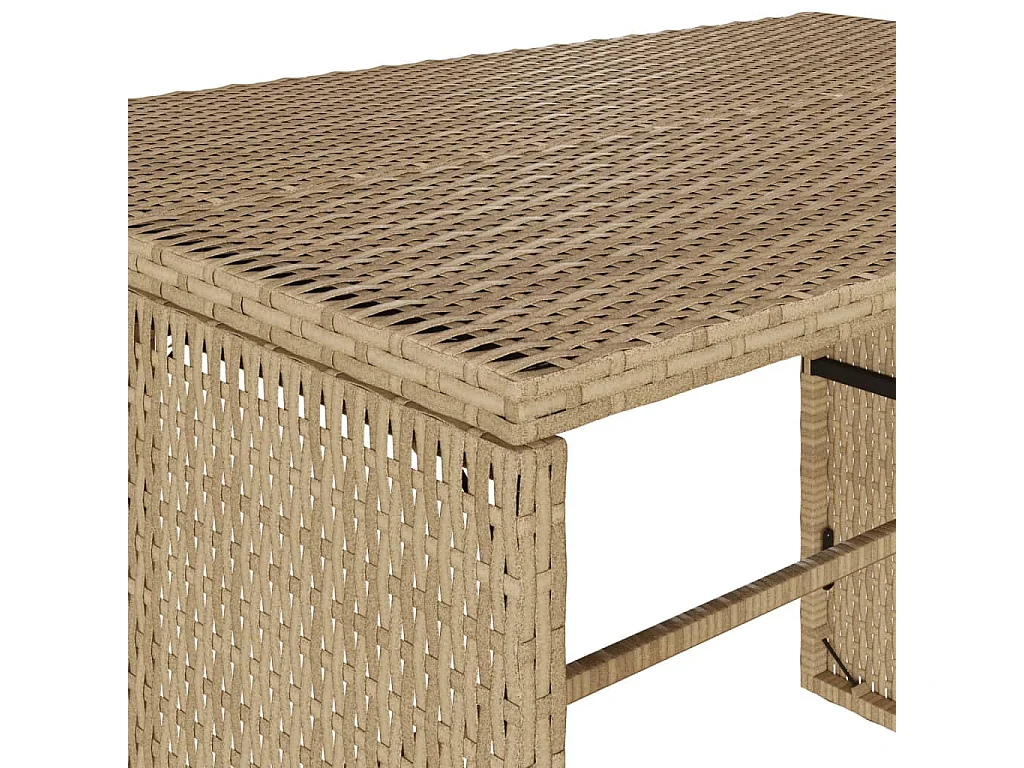 Zizo  3-delige Tuinset met kussens poly rattan beige