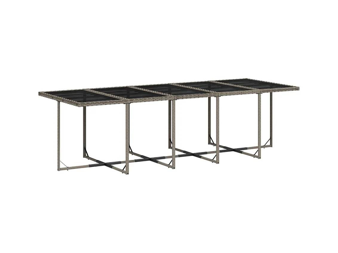 Zenn  15-delige Tuinset met kussens poly rattan grijs