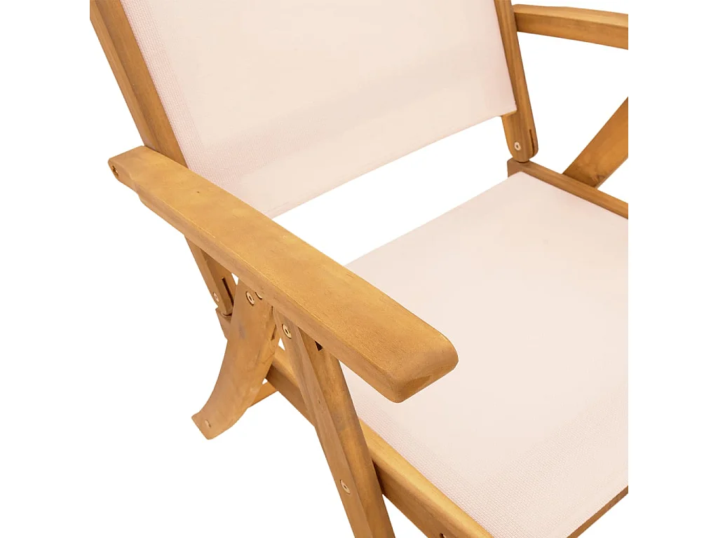 Carrizo Springs  Juego comedor de jardín 7 pzas madera maciza acacia y textileno