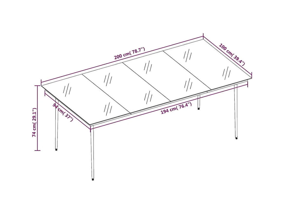 Belric  9-delige Tuinset antracietkleurig