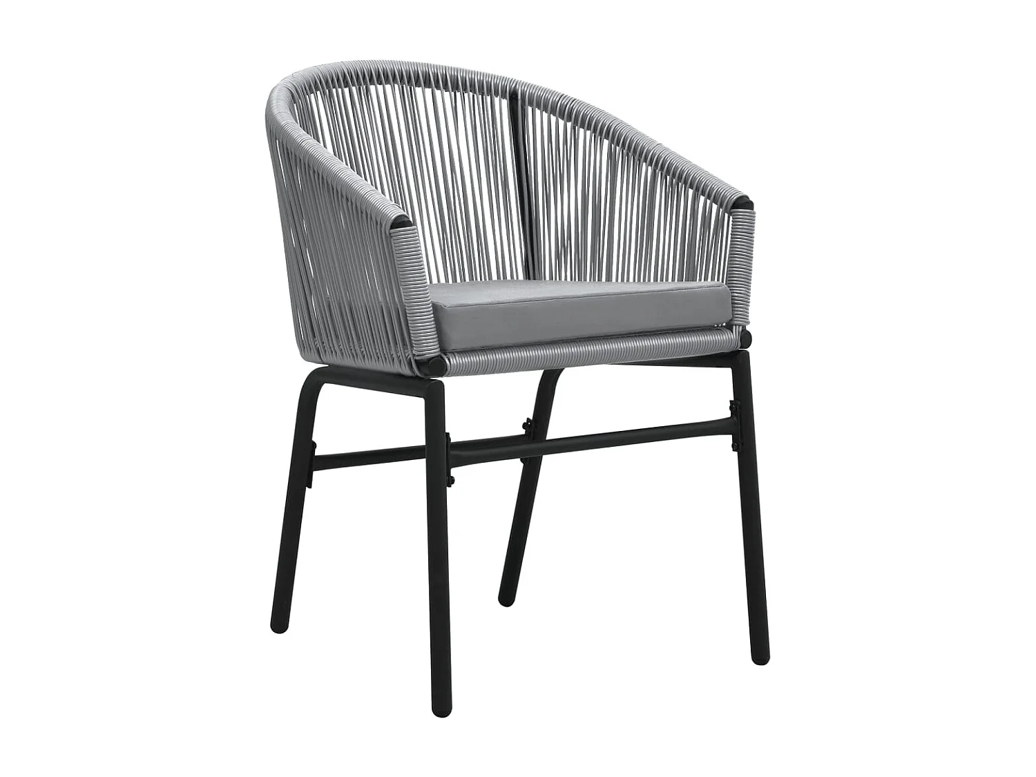 Belric  Ensemble à manger de jardin 9 pcs Gris