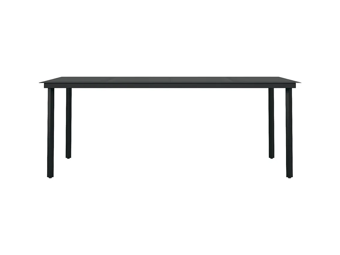 Scott  Ensemble à manger de jardin 9 pcs Noir