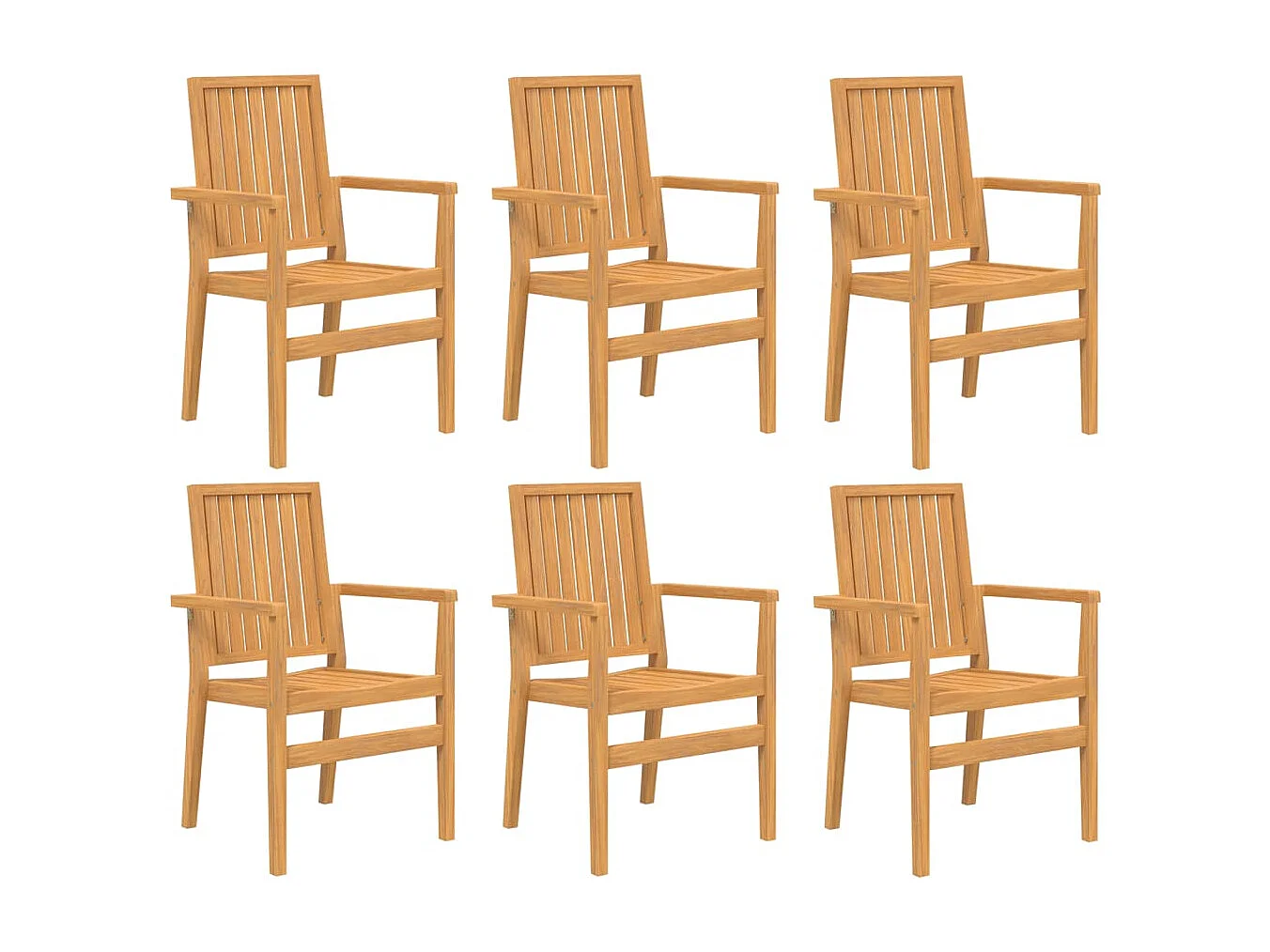 Garden Furniture -  Ensemble à manger de jardin 7 pcs Bois de teck solide
