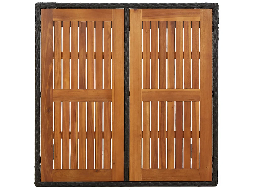 Afragola  Ensemble à manger de jardin avec coussins 3 pcs Noir