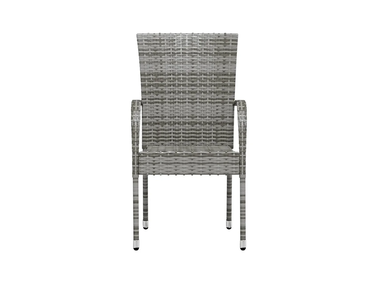 Eglantine  Ensemble à manger de jardin 3 pcs Résine tressée Gris