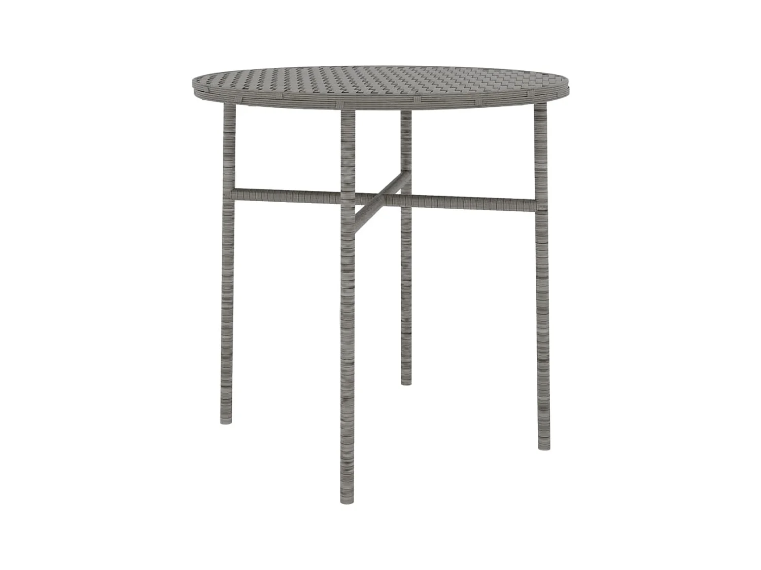 Eglantine  Ensemble à manger de jardin 3 pcs Résine tressée Gris