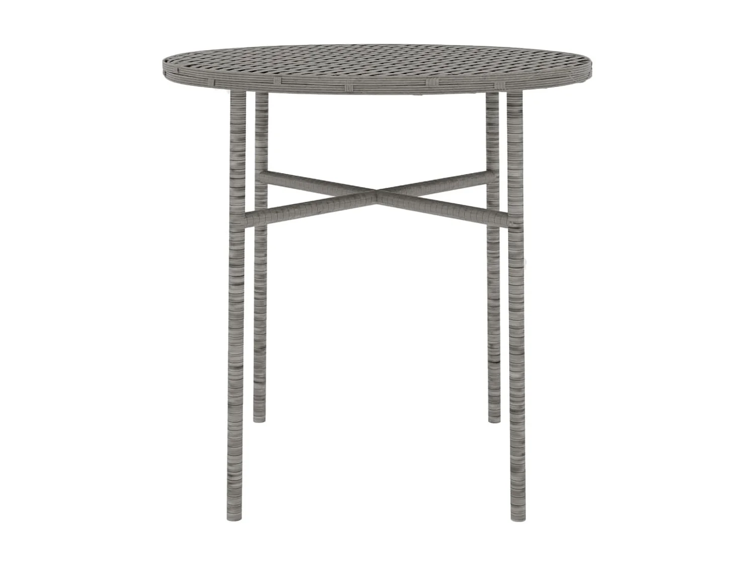 Eglantine  Ensemble à manger de jardin 3 pcs Résine tressée Gris