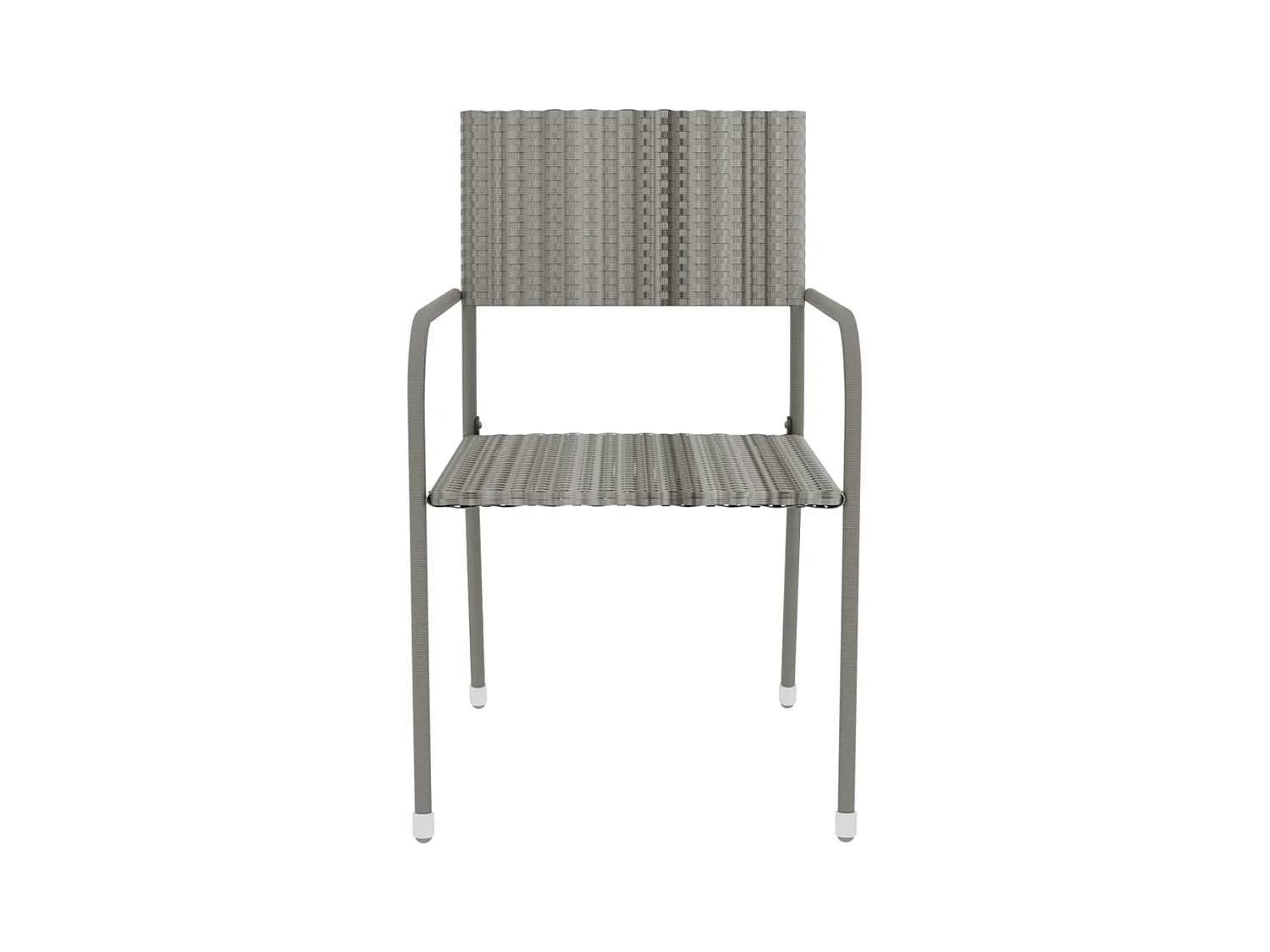 Lyndal  Juego de comedor para jardín 3 piezas ratán sintético gris