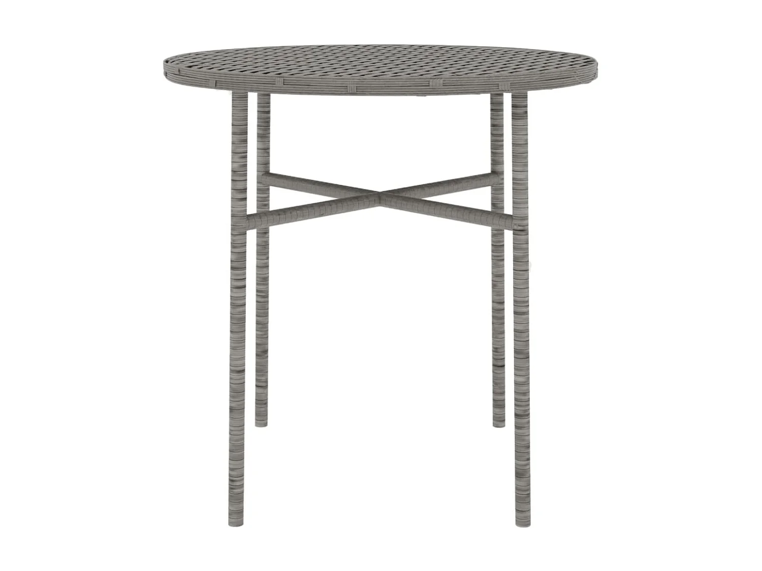 Lyndal  Juego de comedor para jardín 3 piezas ratán sintético gris