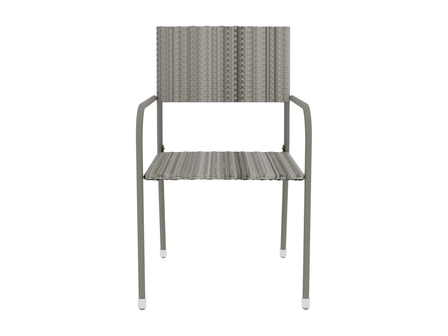 Lyndal  Ensemble à manger de jardin 3 pcs Résine tressée Gris