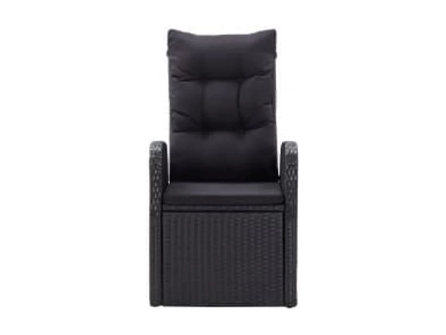 Batur  Ensemble à manger de jardin avec coussins 7 pcs Noir