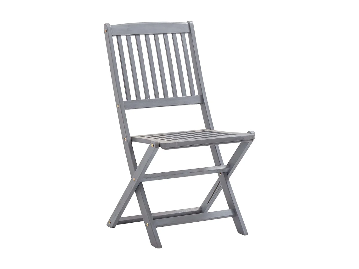 Garden Furniture -  Ensemble à manger de jardin 5 pcs Bois d'acacia massif Gris