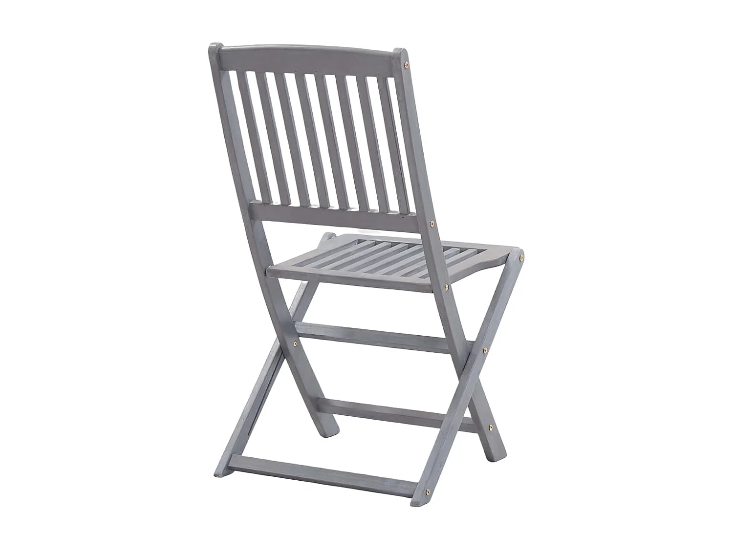 Garden Furniture -  Ensemble à manger de jardin 5 pcs Bois d'acacia massif Gris