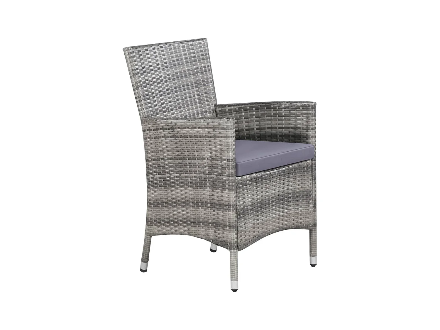 Fea  11-delige Tuinset met kussens poly rattan grijs