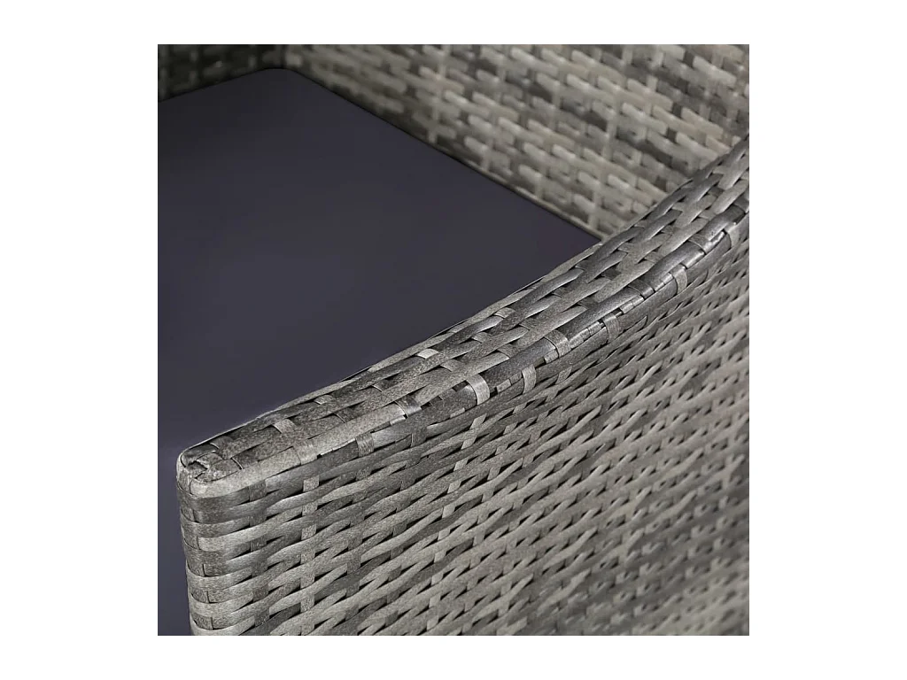 Fea  11-delige Tuinset met kussens poly rattan grijs