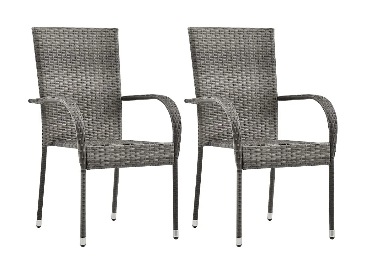 Roanne  Ensemble à manger de jardin 3 pcs Gris