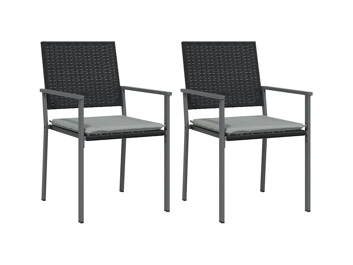 Timothy Scott  Ensemble à manger de jardin 3 pcs coussins résine tressée acier