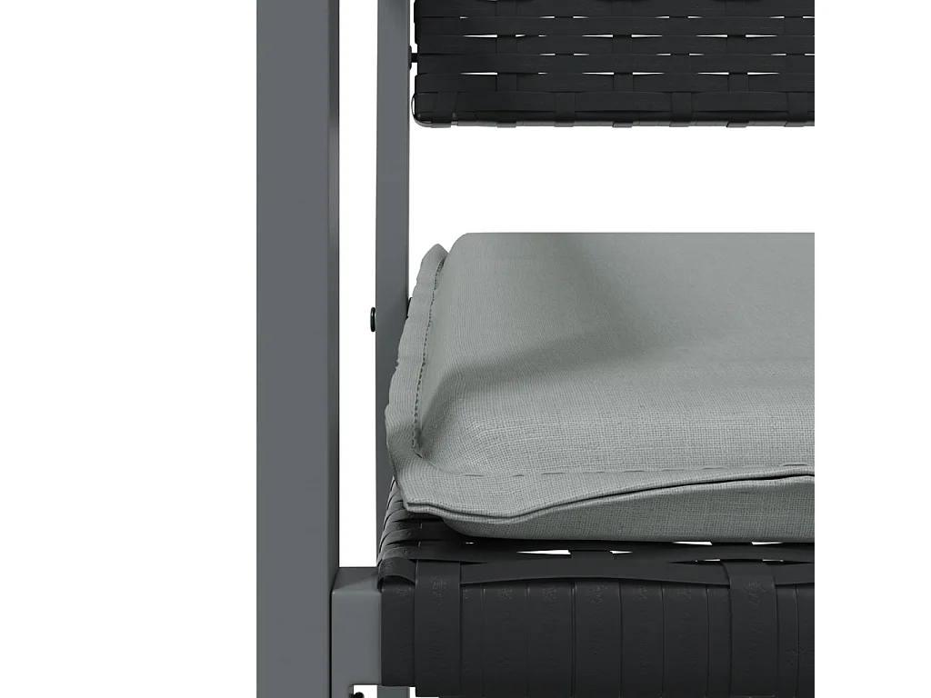 Timothy Scott  3-delige Tuinset met kussens poly rattan en staal