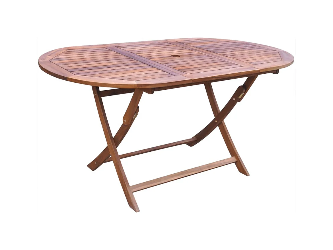 Garden Furniture -  Ensemble à manger d'extérieur 9 pcs et coussins Acacia solide