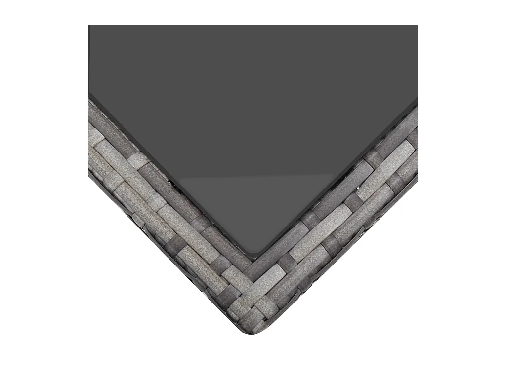 Garden Furniture -  Set de comedor de jardín 5 pzas y cojines ratán sintético gris