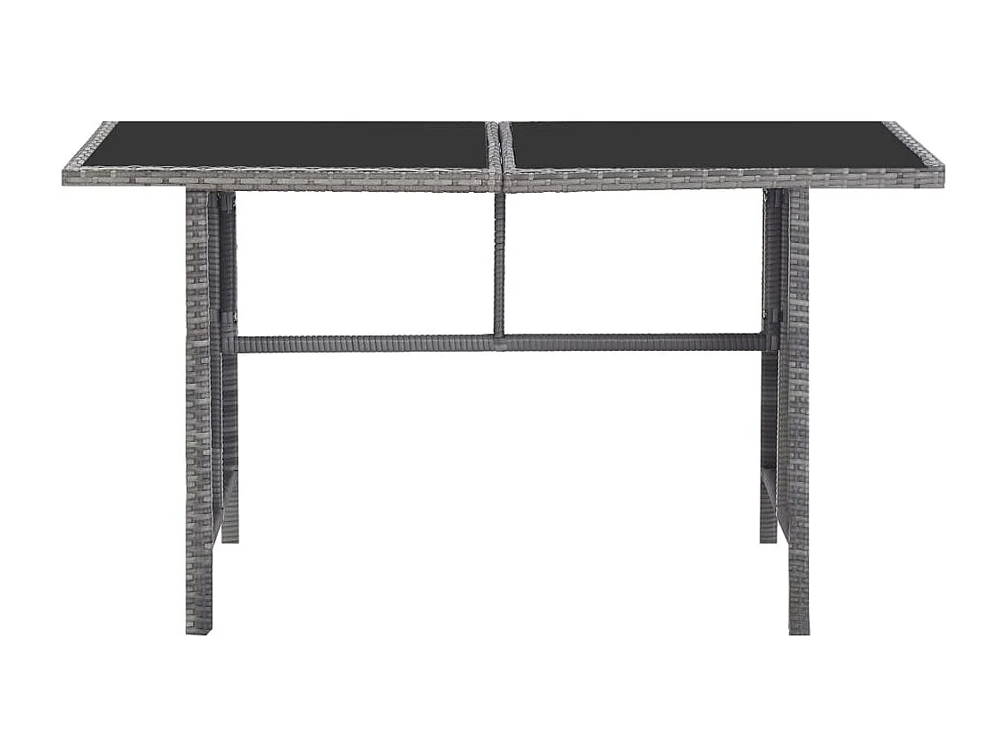 Garden Furniture -  5-delige Tuinset met kussens poly rattan grijs