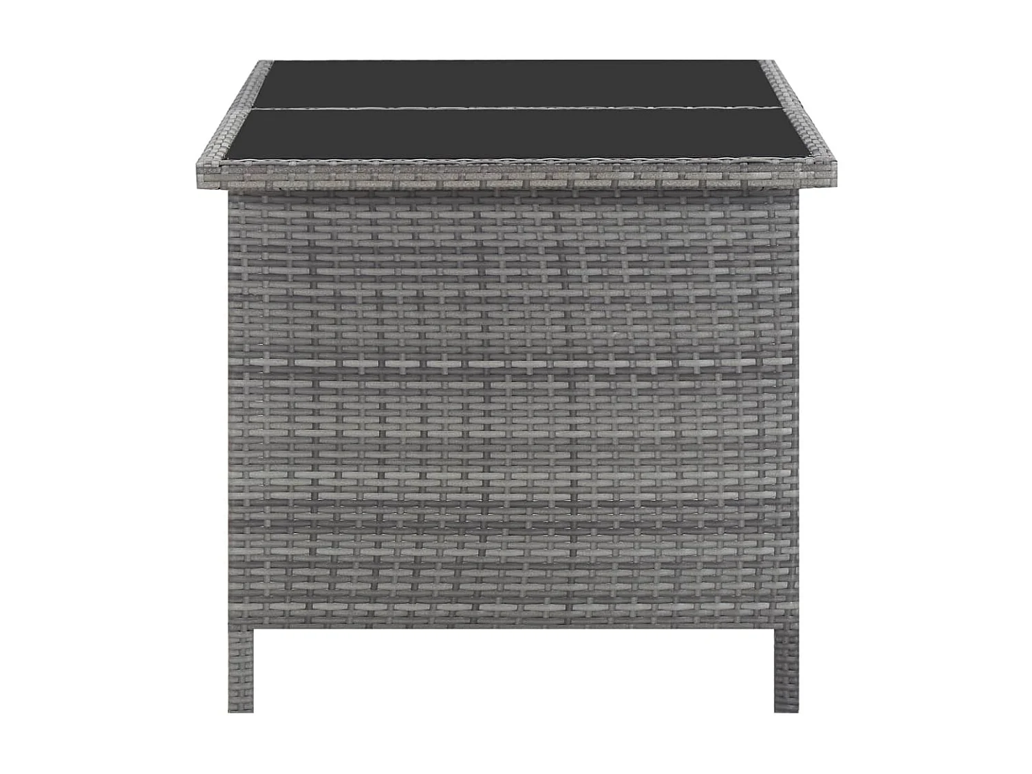Garden Furniture -  5-delige Tuinset met kussens poly rattan grijs