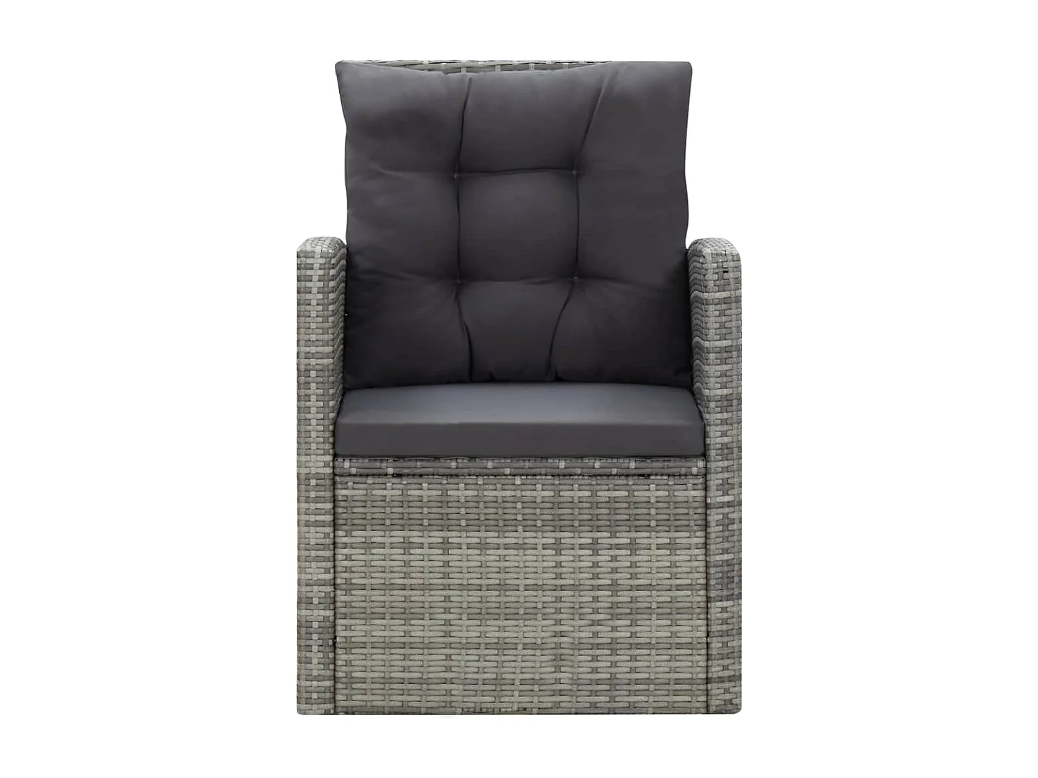 Garden Furniture -  5-delige Tuinset met kussens poly rattan grijs