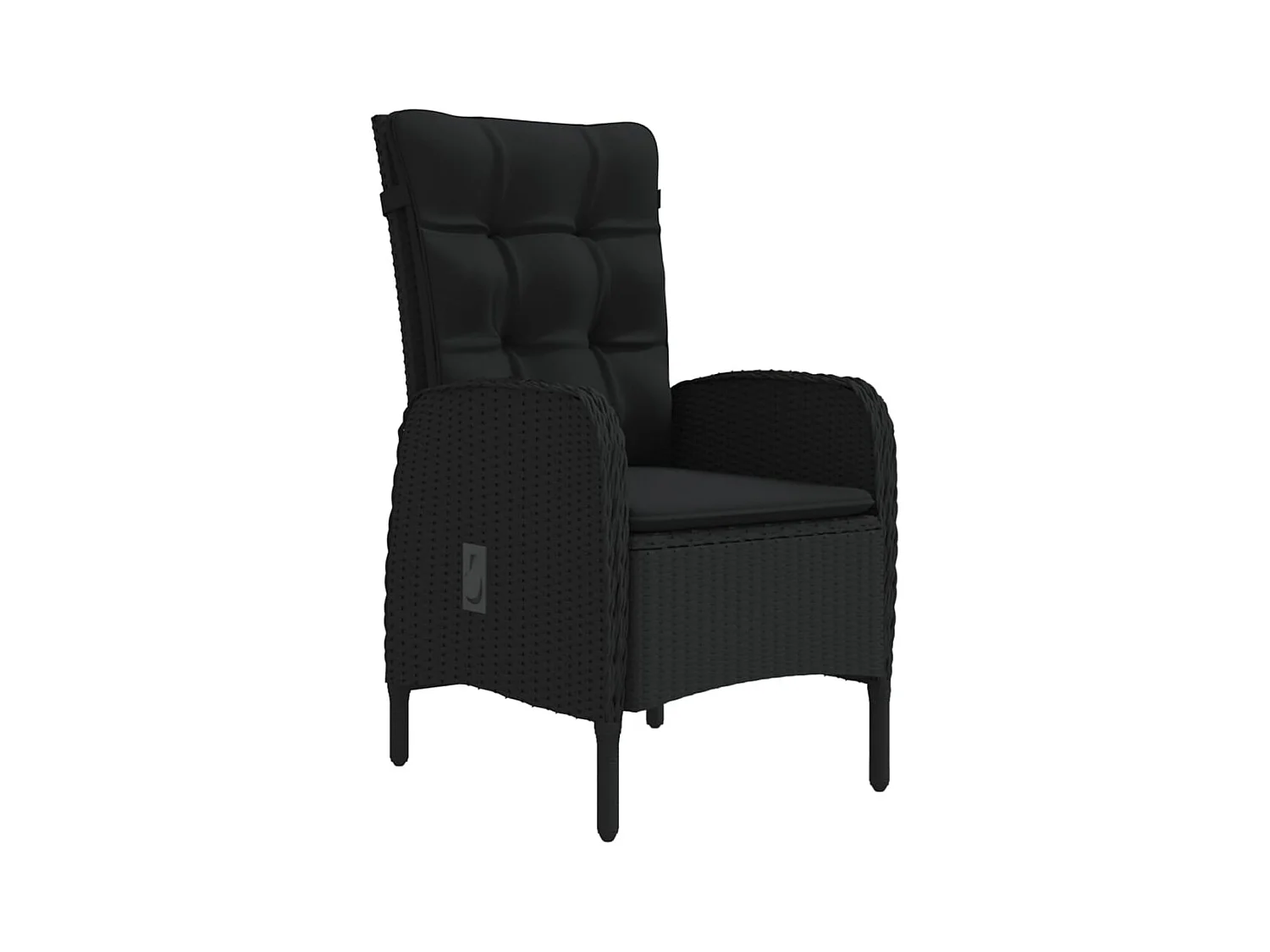 Vernon  Ensemble à manger de jardin avec coussins 5 pcs Noir