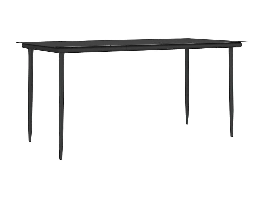 Tholen  Juego comedor jardín 5 piezas y cojines ratán sintético y acero