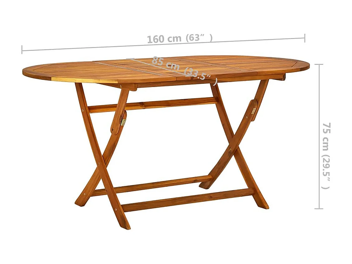Fjorda  Ensemble à manger d'extérieur 7 pcs Bois d'acacia solide