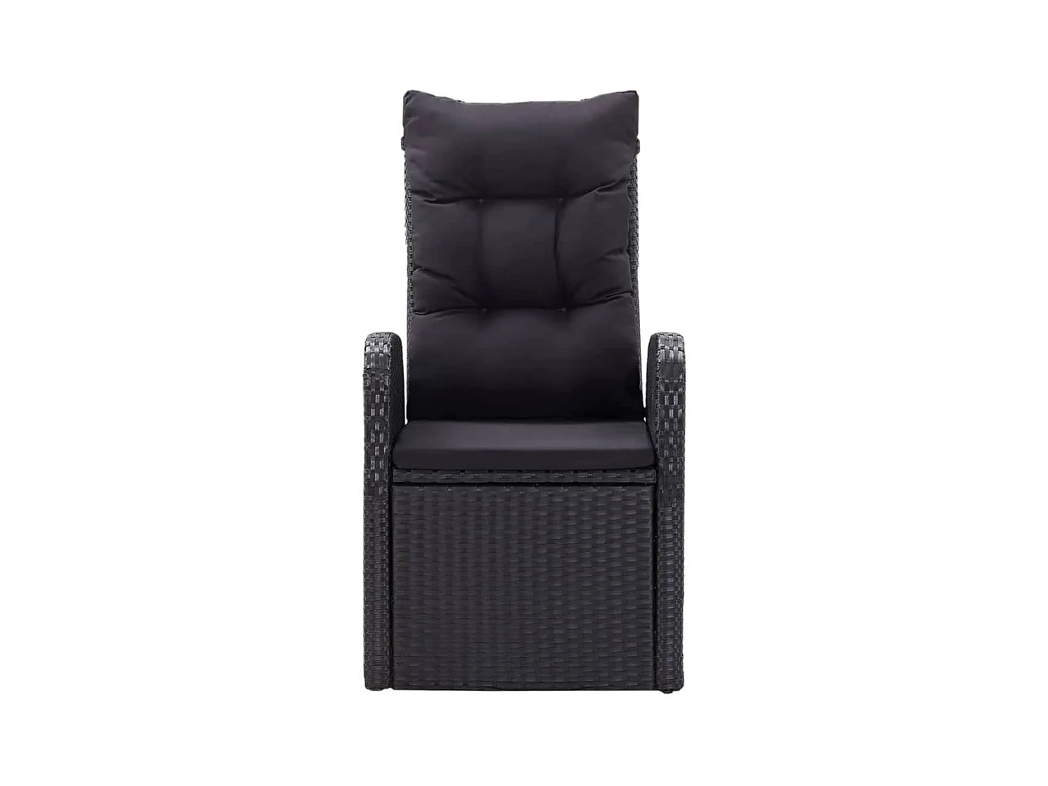 Grimfast  Ensemble à manger de jardin avec coussins 7 pcs Noir