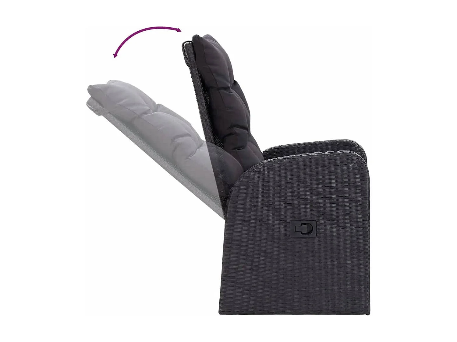 Grimfast  Ensemble à manger de jardin avec coussins 7 pcs Noir