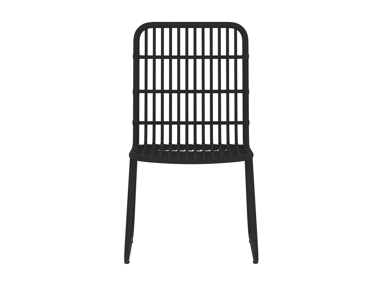 María Patricia  Ensemble à manger de jardin 5 pcs Noir