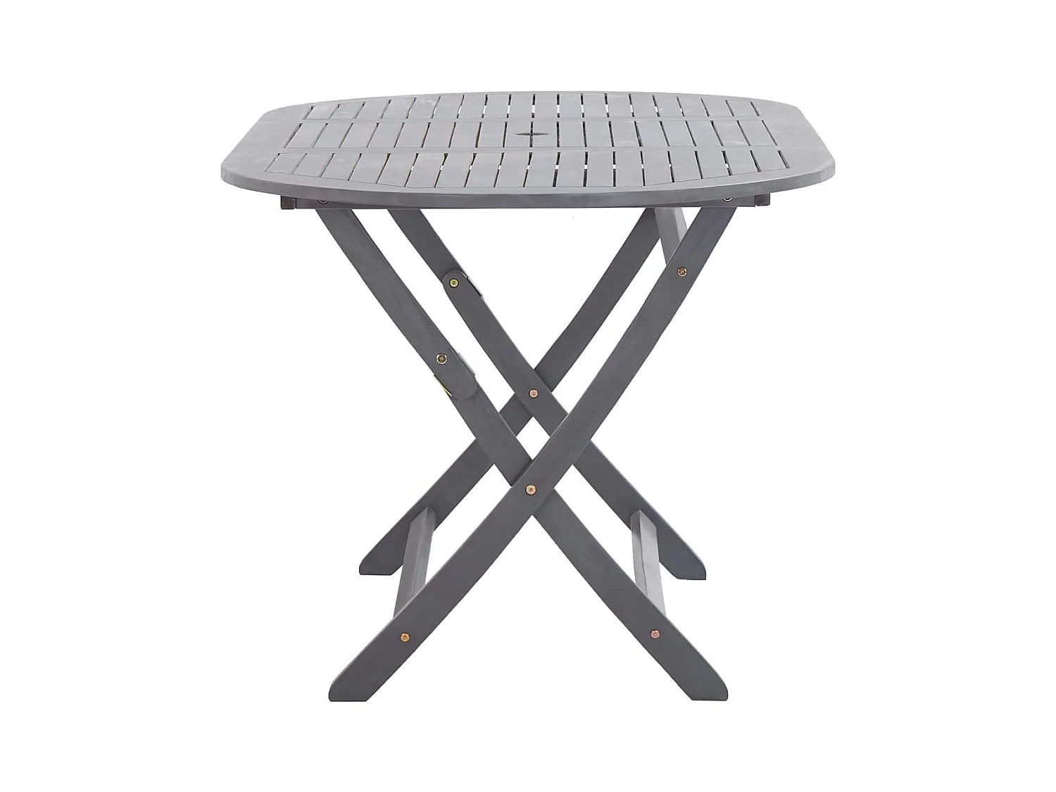 Hyral  Ensemble à manger de jardin 7 pcs Bois d'acacia massif Gris