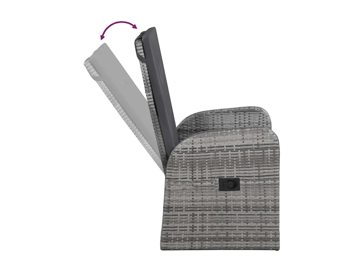 Stubbekøbing  Juego de comedor de jardín 9 pzas con cojines gris