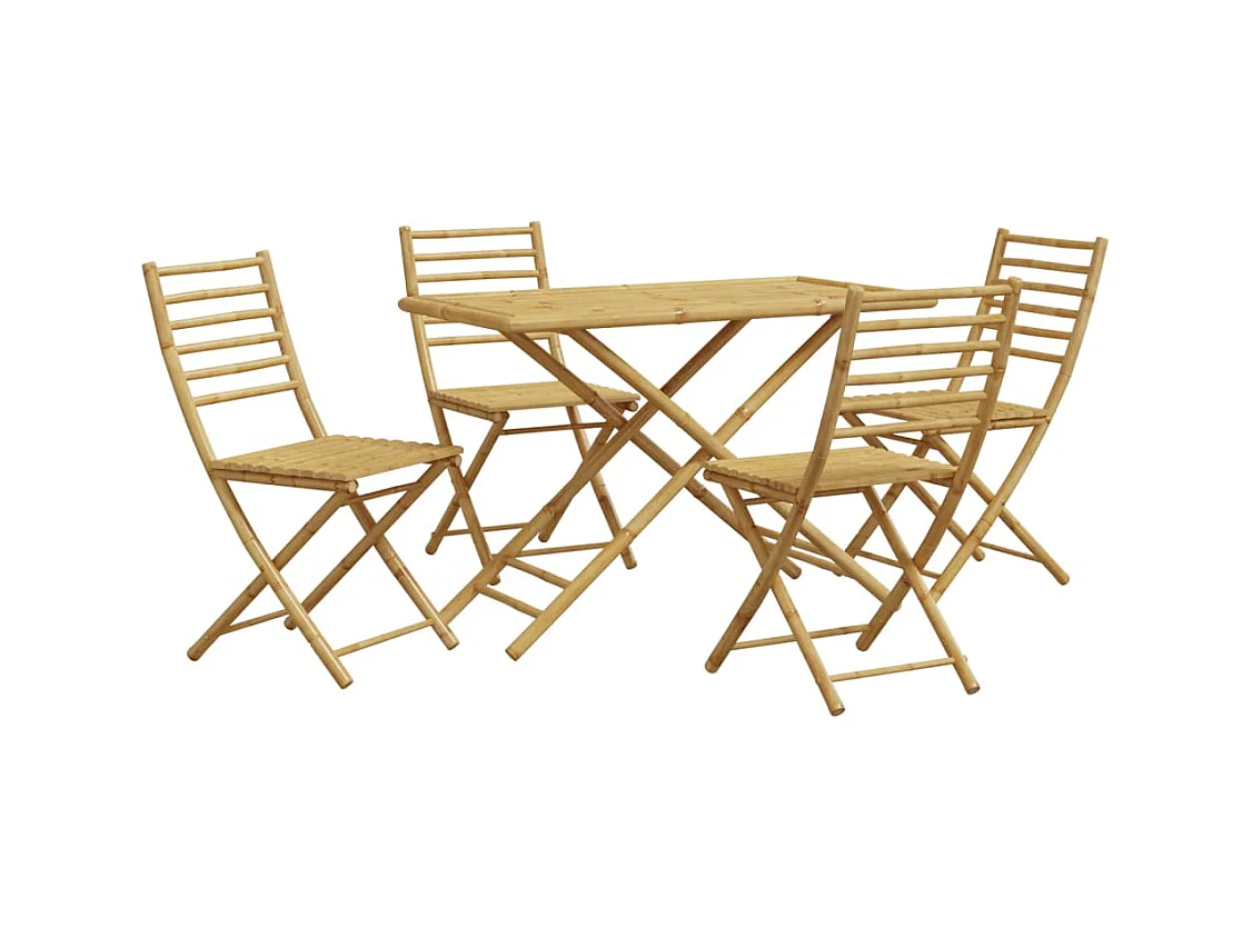 Garden Furniture -  Ensemble à manger de jardin 5 pcs bambou