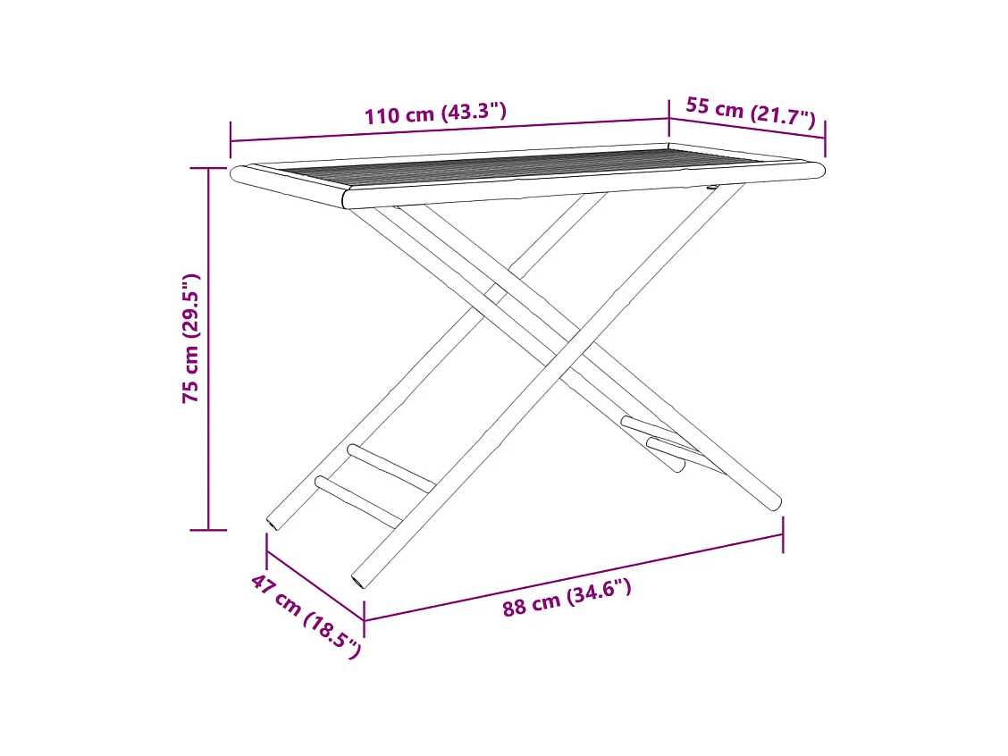 Garden Furniture -  Ensemble à manger de jardin 5 pcs bambou